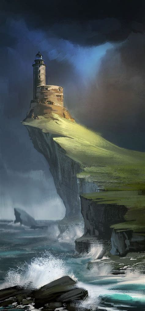 Old lighthouse, Ekaterina Yakovleva | Lighthouse painting, Lighthouse ...