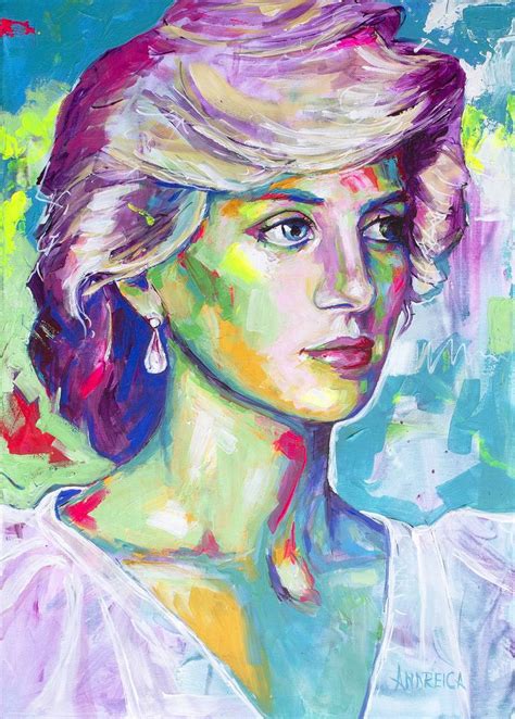 Diana, Princess of Wales Painting by Alexandra Andreica | Saatchi Art