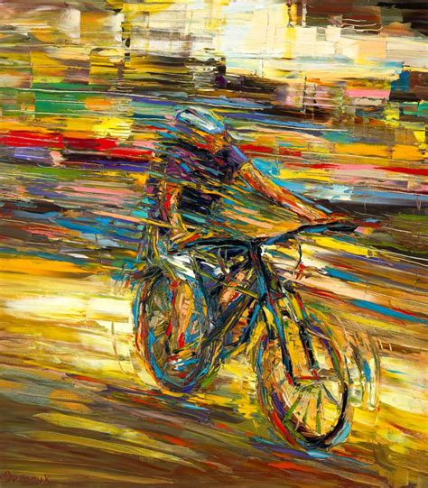 Urban rhythms: Night ride Painting by Serge Ovcharuk | Saatchi Art