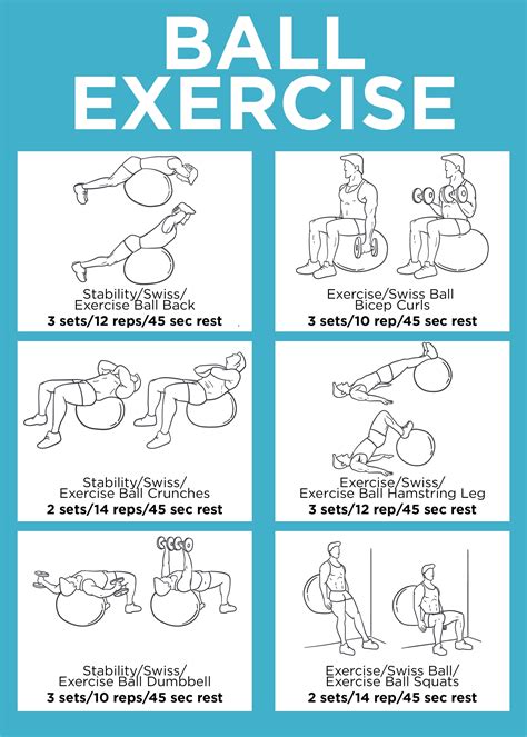 Printable Ball Exercise Chart