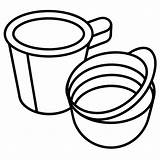 Measuring cups coloring Page Outline book Line Art  sketch template