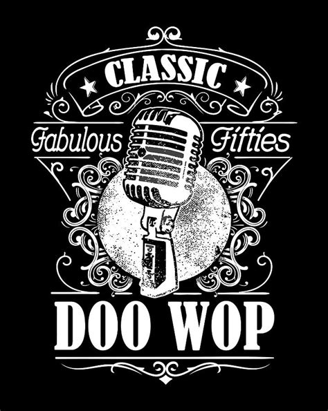 50S Doo Wop Sock Hop Dance Rockabilly Vintage Microphone Digital Art by Xuan Tien Luong