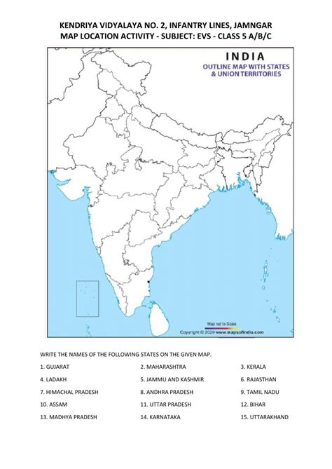 Map location -india worksheet | Environmental studies, School subjects, Map