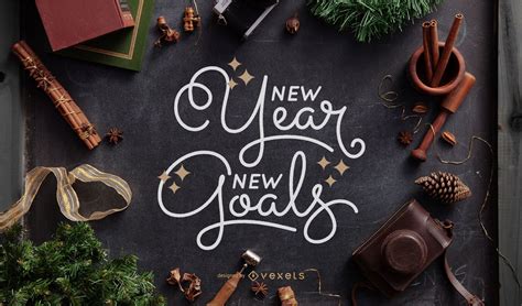 New Year New Goals Lettering Vector Download