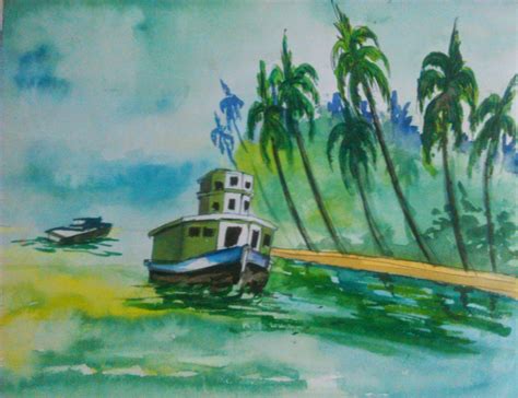 Artistic Thought: Green Boat