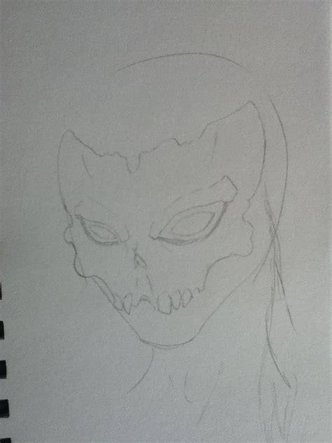 Sketch of a skull mask. | Cool art, Skull mask, Art