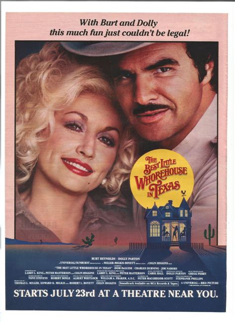 1982 The Best Little Whorehouse in Texas Movie Poster | Etsy | Burt reynolds, Texas movie, Dolly ...