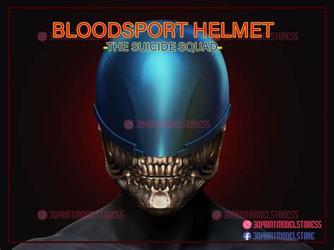 BloodSport Helmet Suicide Squad 2 Cosplay - STL File for 3D Printing - 3D Print Model ...