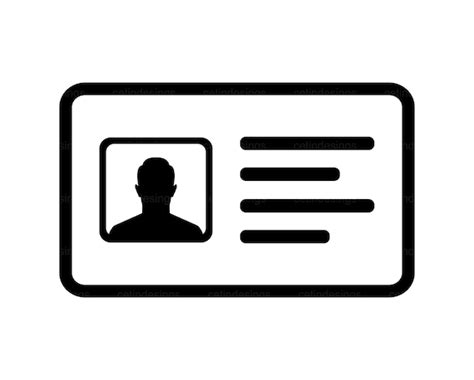 ID Card Icon Man User With Identity Profile Vector - Etsy Canada