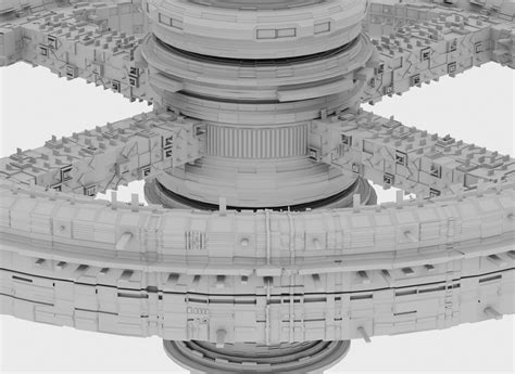 Sci-Fi Space Station 3D model | CGTrader