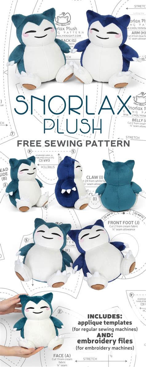 Snorlax Plush Sewing Pattern – Sew Desu Ne?