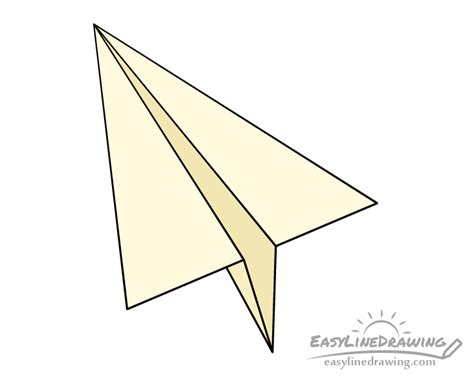 How to Draw a Paper Airplane Step by Step - EasyLineDrawing