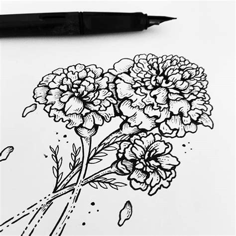 Cempasúchil ¿Quién quiere un tatuaje floral? Pidan el suyo, que son de mis… | Tatuajes florales ...