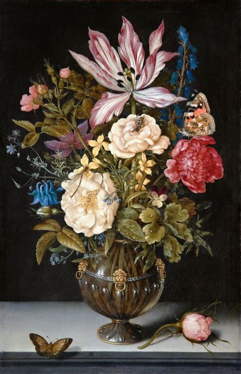 Ambrosius Bosschaert the Elder - Still-Life with flowers | Famous flower paintings, Flower ...