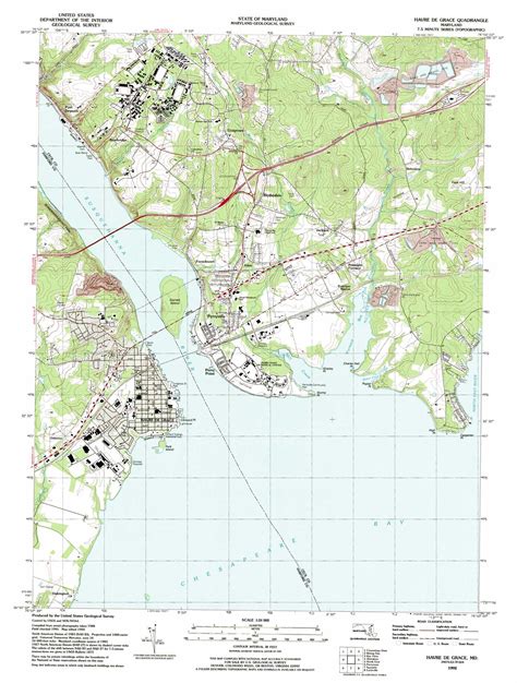 Havre De Grace topographic map 1:24,000 scale, Maryland