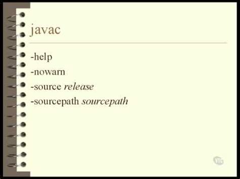 Lesson1 Command Line Options for Javac | Introduction to the Java ...