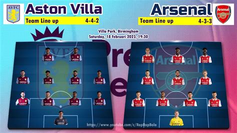 ASTON VILLA vs ARSENAL Predicted lineup – Matchweek 24 Premier League ...