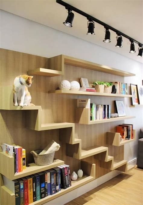 25 Inspiration Awesome Bookcase Decorating to Perfect your Home | Cat wall shelves, Cat ...