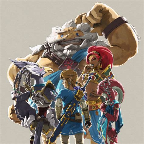 File:BotW Champions Artwork.png - Zelda Wiki