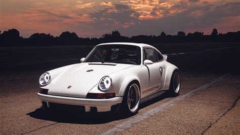 Download White Car Car Porsche Vehicle Porsche 911 HD Wallpaper