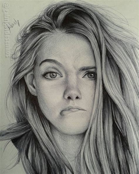 Ballpoint Pen Portraits with very Different Expressions | Portrait, Realistic pencil drawings ...