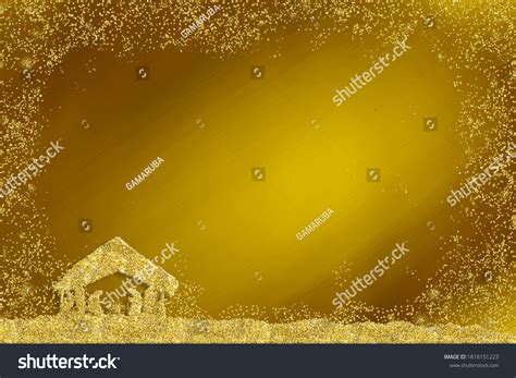 Christmas Nativity Scene Religious Greetings Cards Stock Illustration ...