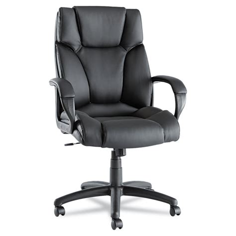 Executive Office Chairs: Alera Fraze High-Back Swivel/Tilt Chair, Black Leather