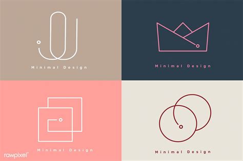 Colorful minimal design logo collection vectors | free image by ...
