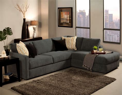 Grey L Shaped Sofa Chaise Lounge Sofa Complete Beige And Black Cushion Inspiration Living Ro ...