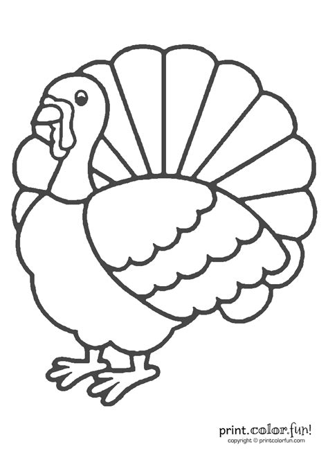 Thanksgiving turkey coloring coloring page - Print. Color. Fun!