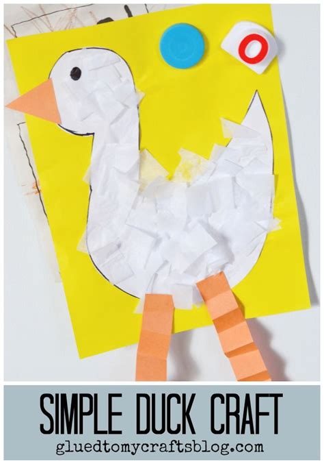 Tissue Paper & Paper Plate Duck - Kid Craft Idea For Story Time | Animal crafts for kids, Duck ...