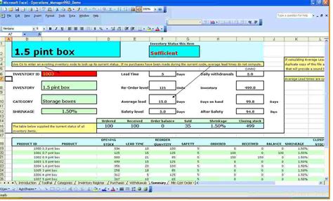 Inventory Spreadsheet Template For Excel — excelxo.com