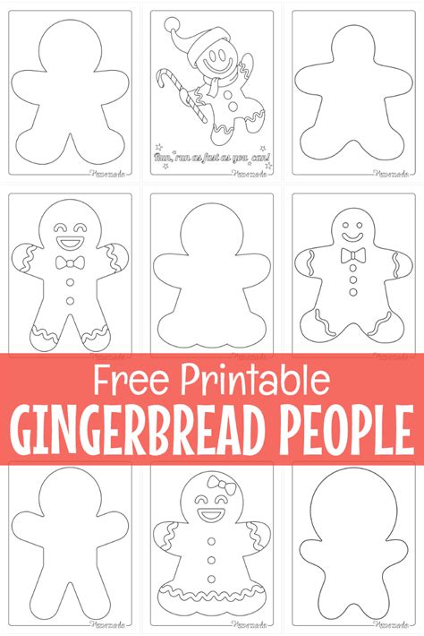 Blank Gingerbread Man Coloring Page