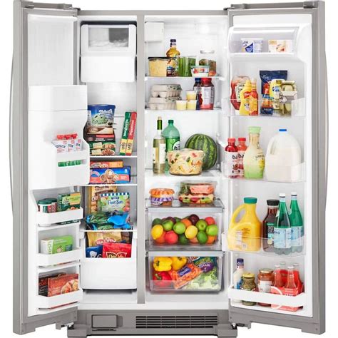 Whirlpool 21.4 Cu. Ft. Side-by-Side Refrigerator Monochromatic ...