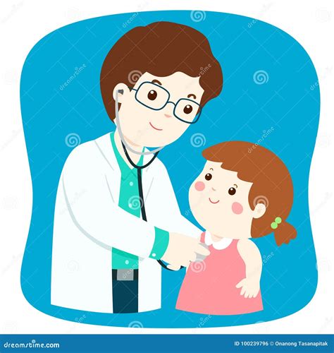 Pediatrician Doctor Examining Little Baby Boy Cartoon Vector | CartoonDealer.com #82200081