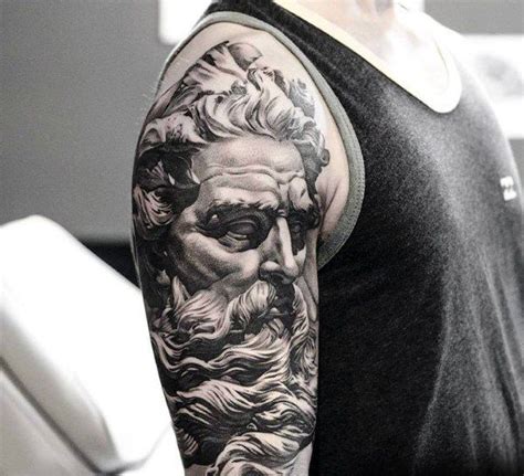 60 Roman Statue Tattoo Designs For Men - Stone Ink Ideas | Estatua tatuada, Diseños de tatuajes ...