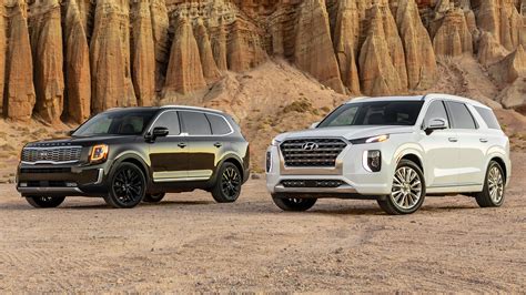 2020 Hyundai Palisade vs. 2020 Kia Telluride Comparison Review