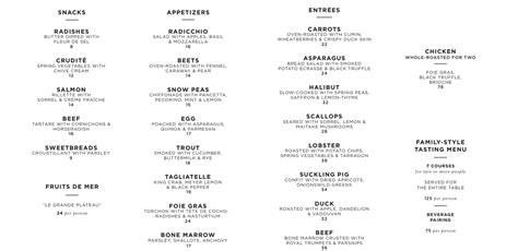 A First Look at the Menus of The Nomad, Opening Today - Eater NY