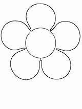 Simple Flower Coloring Pages  ClipArt Best sketch template