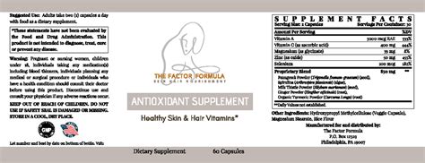 Healthy Skin And Hair Vitamins – The Factor Formula