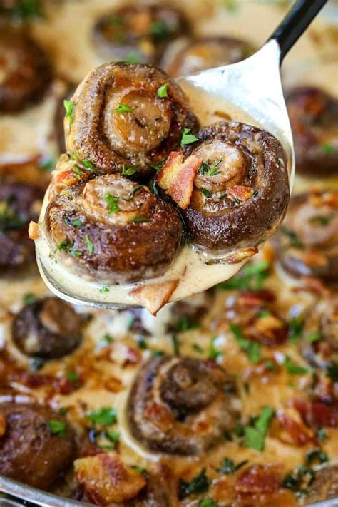 Creamy Bacon Mushrooms Recipe | Best Mushroom Side Dish Ever!