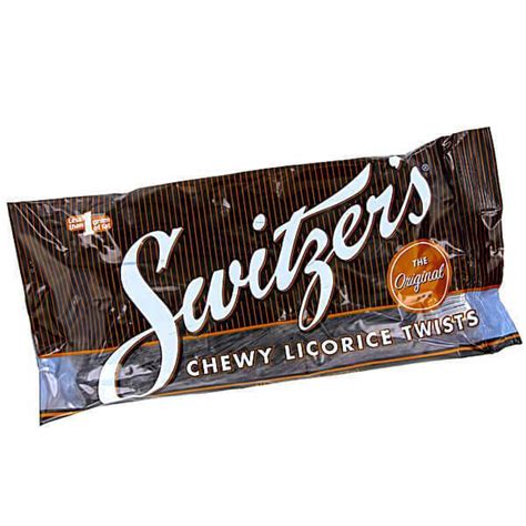 Switzer's Chewy Licorice Twists - Black: 8-Ounce Bag | Candy Warehouse