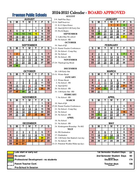 Freeman Public Schools Calendar - David Davidson