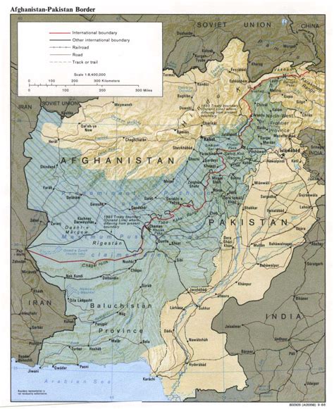 Map of Pakistan's Border with Afghanistan