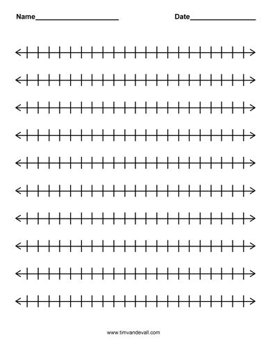 Printable Blank Number Line Templates for Math Students and Teachers