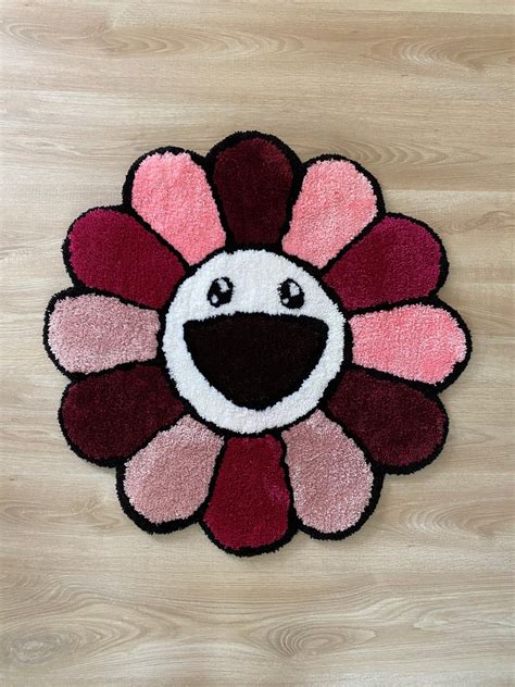 Murakami Flower Rug Takashi Murakami tufting tufted rug | Etsy