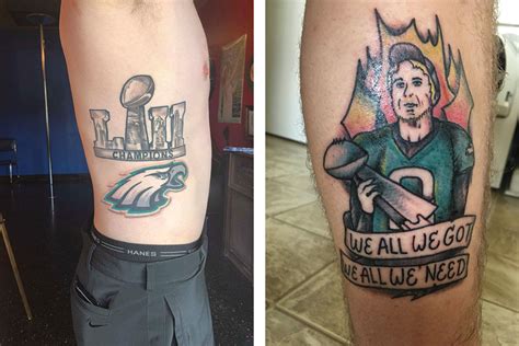 17 Cool, Crazy, and Straight-Up Weird Philadelphia Eagles Tattoos