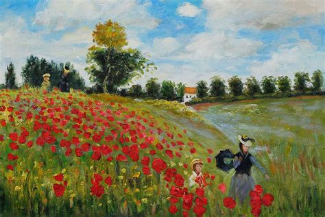 Poppy Field in Argenteuil, Claude Monet | Famous landscape paintings ...