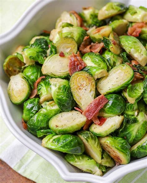 Easy Brussel Sprouts with Bacon Recipe | Lil' Luna