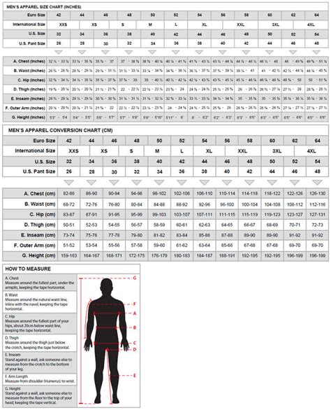 Alpinestars Men's Apparel Sizing Chart — HFX Motorsports